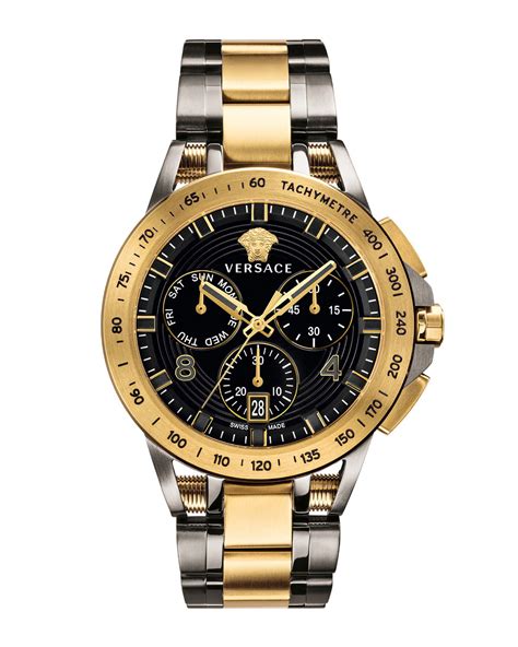 gold versace men's watch|versace watches men's closeout.